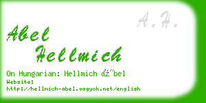 abel hellmich business card
